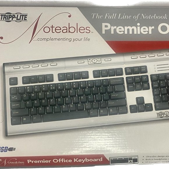 Tripp-Lite Noteables Premier Office Keyboard- Like New - Picture 1 of 7